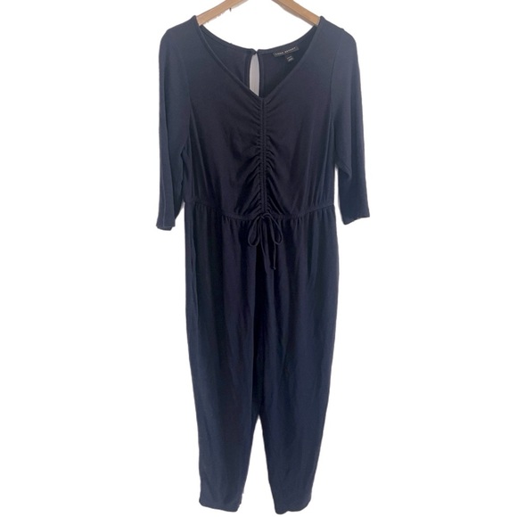 Lane Bryant Ruched V-neck Hacci Jumpsuit in Night Sky Size 14/16 P - Picture 5 of 7